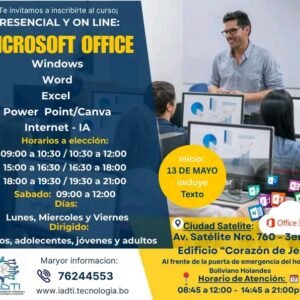 WINDOWS, WORD, EXCEL, POWER POINT E INTERNET