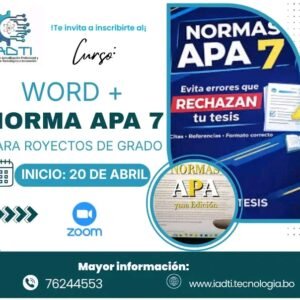 WORD + NORMAS APA 7 PARA PROYECTOS DE GRADO